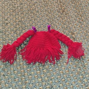 Halloween / Photo Shoot!! Red yarn wig hat🎀